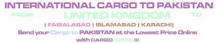 CARGO TO PAKISTAN