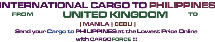 CARGO TO PHILIPPINES